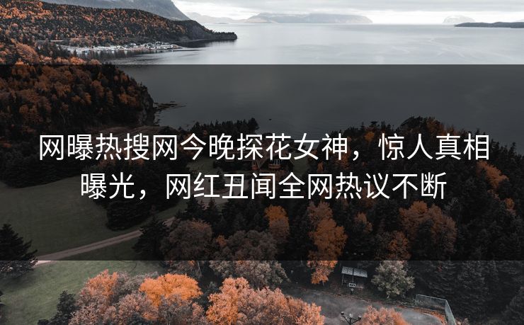 网曝热搜网今晚探花女神，惊人真相曝光，网红丑闻全网热议不断