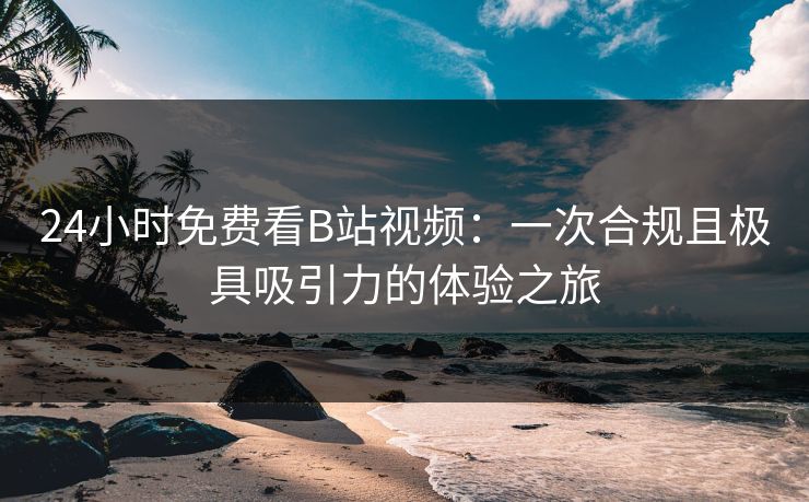 24小时免费看B站视频：一次合规且极具吸引力的体验之旅