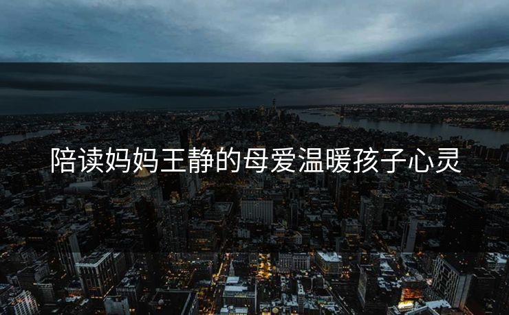 陪读妈妈王静的母爱温暖孩子心灵  第1张