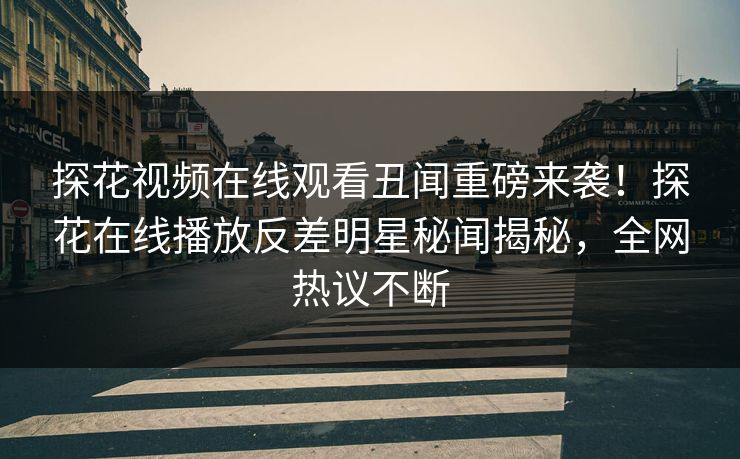探花视频在线观看丑闻重磅来袭！探花在线播放反差明星秘闻揭秘，全网热议不断  第1张