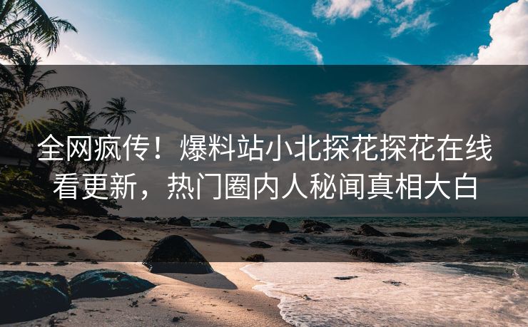 全网疯传！爆料站小北探花探花在线看更新，热门圈内人秘闻真相大白