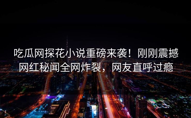 吃瓜网探花小说重磅来袭！刚刚震撼网红秘闻全网炸裂，网友直呼过瘾  第1张