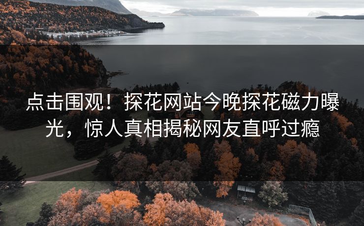 点击围观！探花网站今晚探花磁力曝光，惊人真相揭秘网友直呼过瘾  第1张