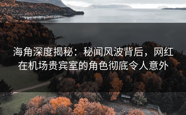 海角深度揭秘：秘闻风波背后，网红在机场贵宾室的角色彻底令人意外